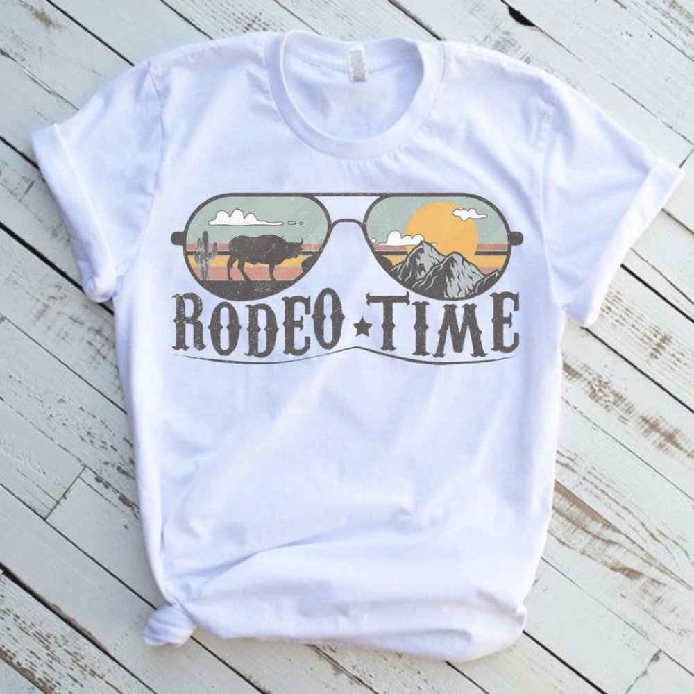 5 Pack Rodeo Time Western Womens White Short Sleeve T-Shirt